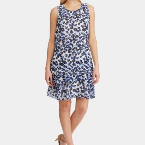 NWT Lauren Ralph Lauren floral print tiered ruffled midi sheath dress size 0 - Picture 4 of 11